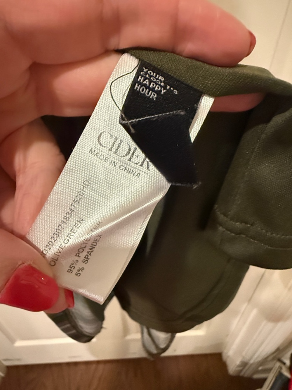 Cider green plaid mini dress, small - Picture 4 of 6